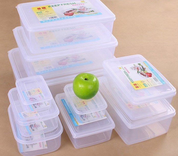 保鲜盒塑料透明长方形冰箱收纳盒大容量冷藏食品盒保鲜盒套装